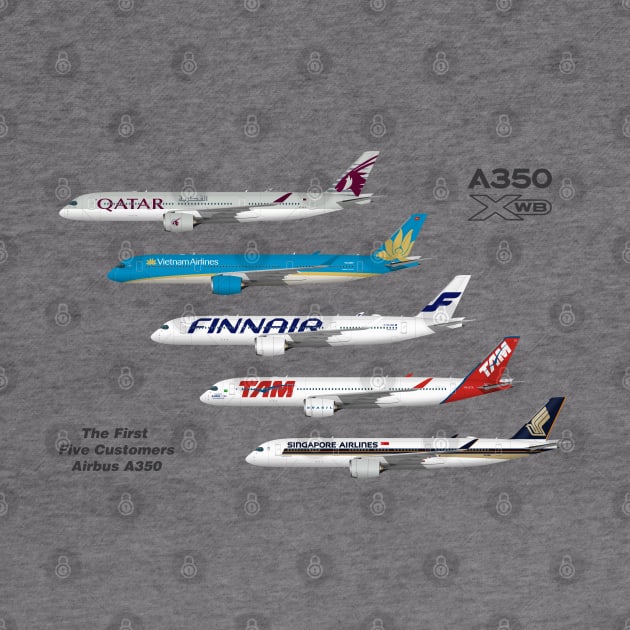 Airbus A350 First Five Customers by SteveHClark